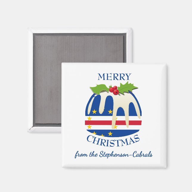 CABO VERDE Cape | Festive Plum Pudding | Christmas Magnet (Front/Back)