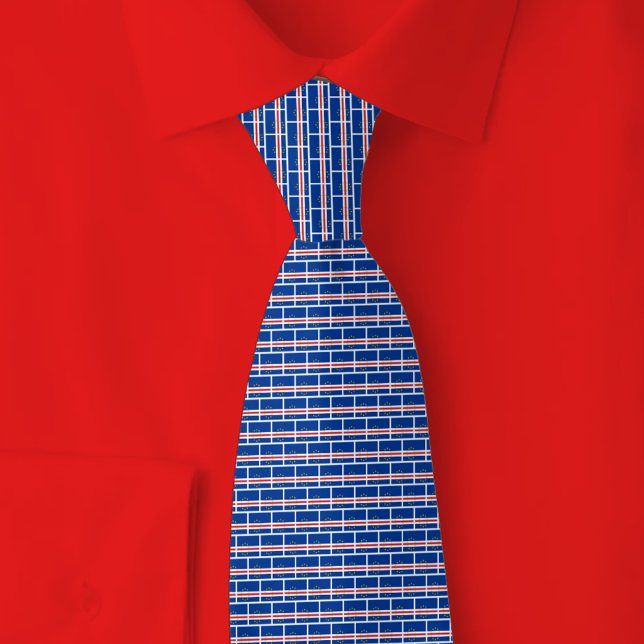 Cabo Verde Flag Brick Pattern Tie (Creator Uploaded)