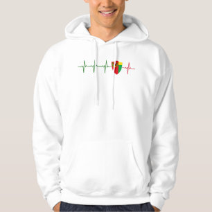 Cabo Verde Historic Flag Shield Heartbeat T-Shirt Hoodie