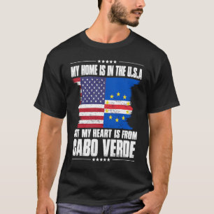 Cabo Verdean American Patriot Grown Proud Home Hea T-Shirt