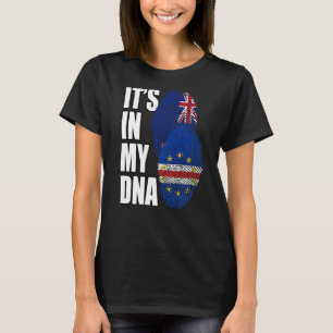 Cabo Verdean And Zealander Mix DNA Flag Heritage T-Shirt