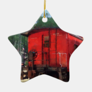 Caboose Ceramic Ornament