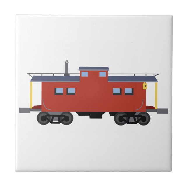 Caboose Ceramic Tile (Front)