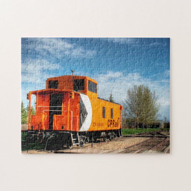 Caboose Railcar Edmonton Canada. Jigsaw Puzzle (Horizontal)
