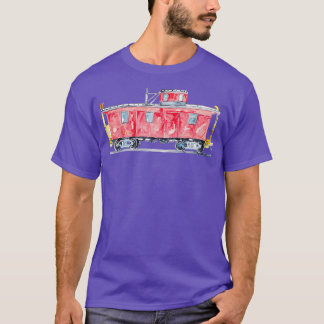 Caboose Train locomotive print Kids room wall deco T-Shirt
