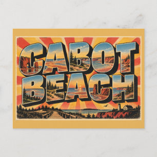 Cabot Beach PEI Red Cliffs Sandstone Dunes Art Postcard