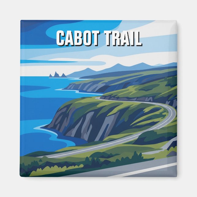 Cabot Trail Nova Scotia Canada Travel Magnet (Front)