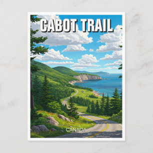 Cabot Trail Nova Scotia Canada Travel Postcard