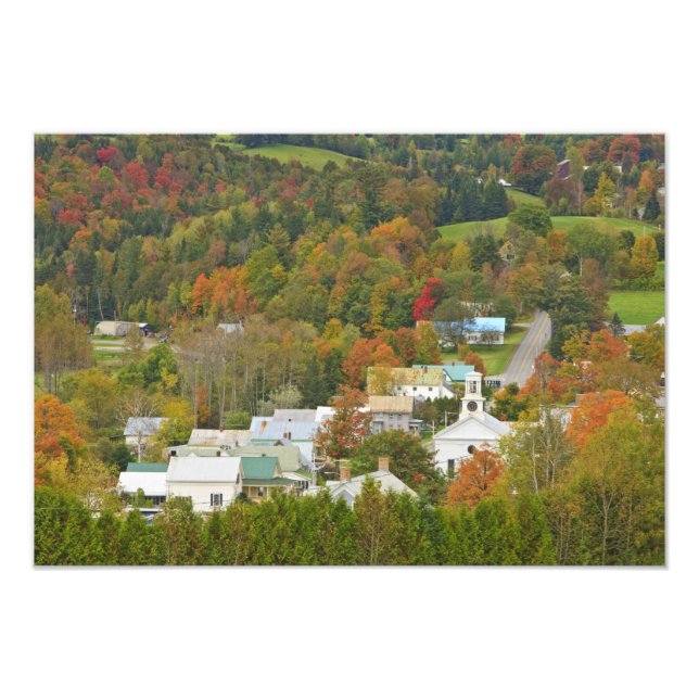 Cabot, Vermont in fall. Northeast Kingdom. Photo Print (Front)