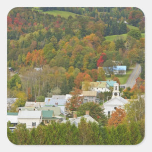 Cabot, Vermont in fall. Northeast Kingdom. Square Sticker