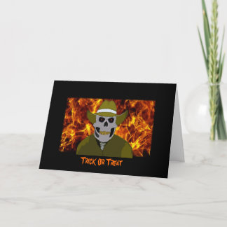 Cabots Skull Cowboy Greeting Card