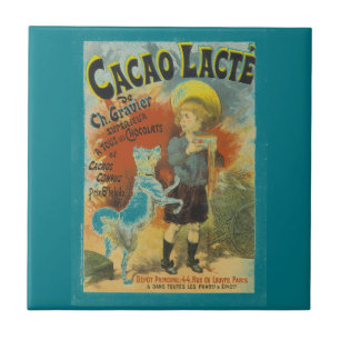 Cacao Lacte Aus Tous Le Choclat Chocolate French Ceramic Tile