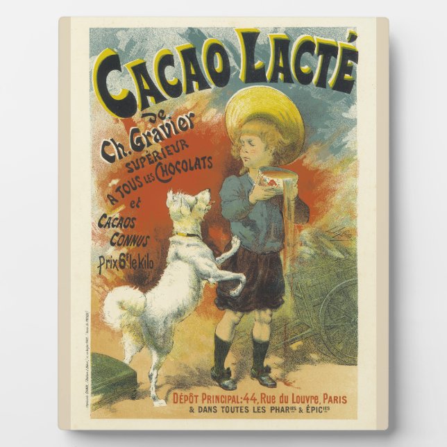 Cacao Lacte Aus Tous Le Choclat Chocolate French Plaque (Front)