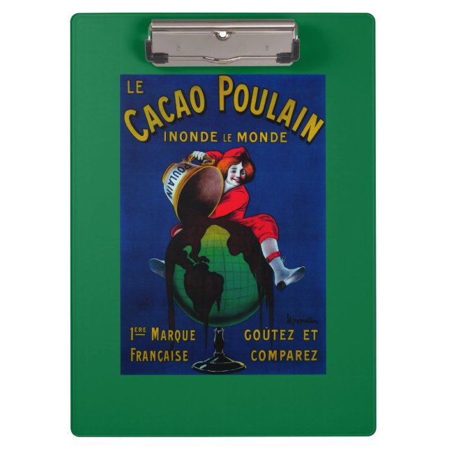 Cacao Poulain Vintage PosterEurope Clipboard (Front)