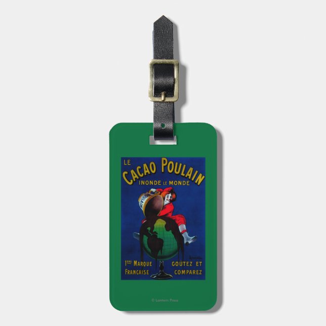Cacao Poulain Vintage PosterEurope Luggage Tag (Front Vertical)