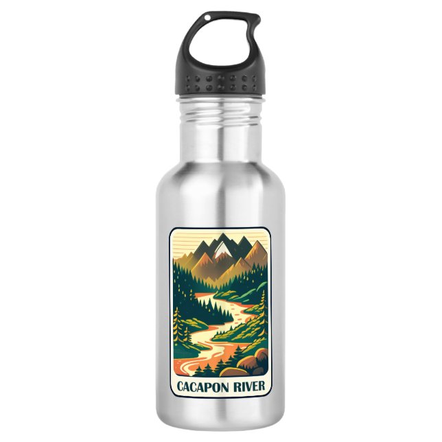 Cacapon River West Virginia Colours 532 Ml Water Bottle (Front)