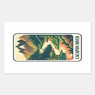 Cacapon River West Virginia Colours Rectangular Sticker