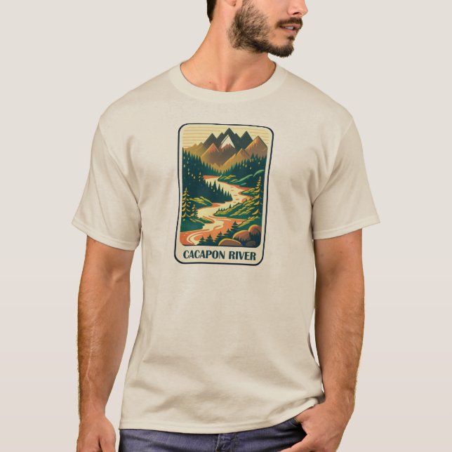 Cacapon River West Virginia Colours T-Shirt (Front)