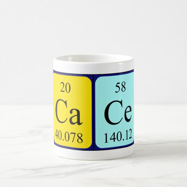 Cace periodic table name mug (Center)