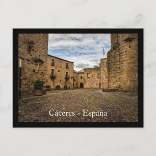 Caceres, beautiful Spanish Town Custom Text Postcard