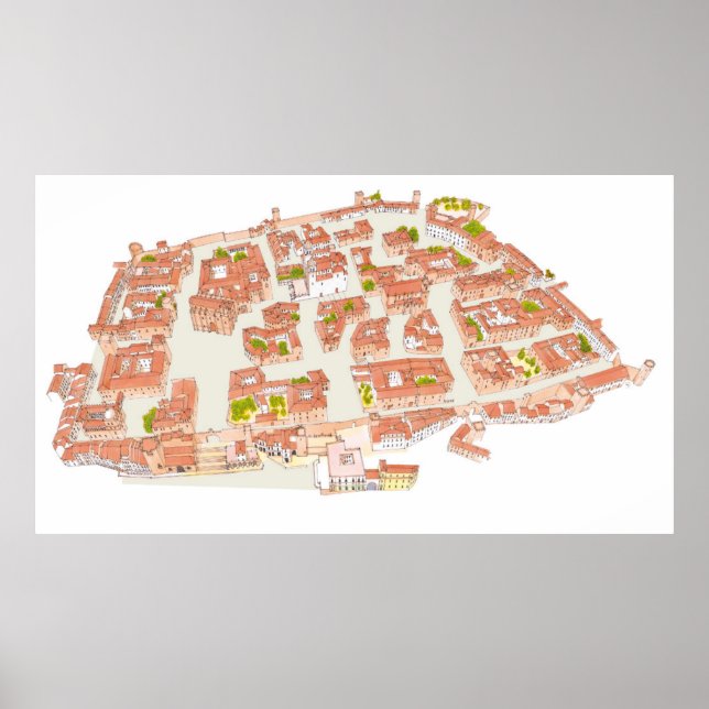 Caceres Spain. Mediaeval city Poster (Front)