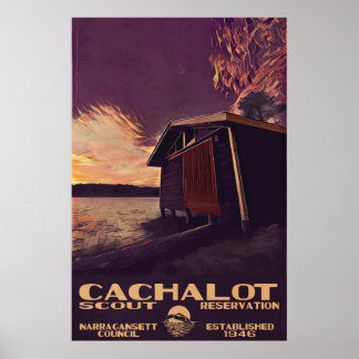 Cachalot Large WPA-Style Poster