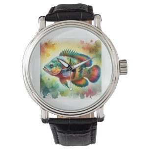 Cachama fish 220824AREF144 - Watercolor Watch