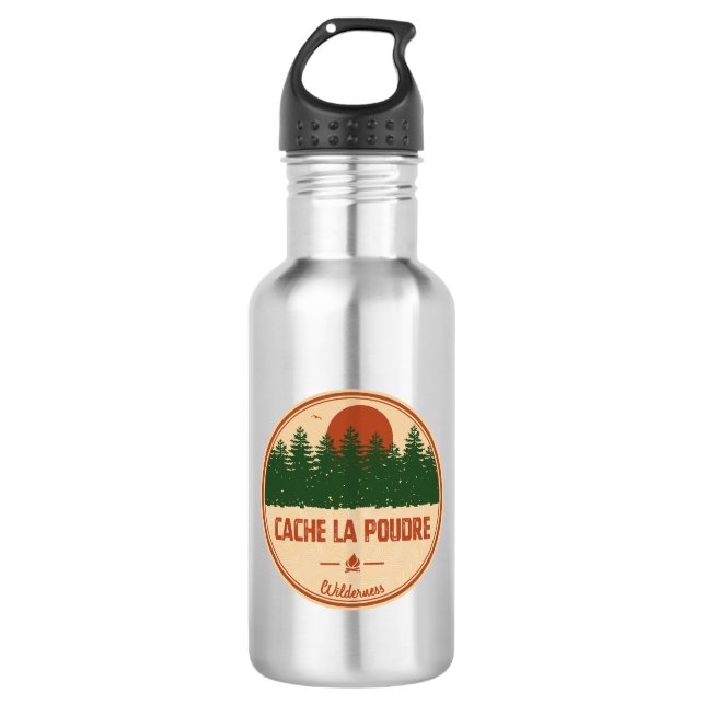 Cache La Poudre Wilderness Colorado 532 Ml Water Bottle (Front)