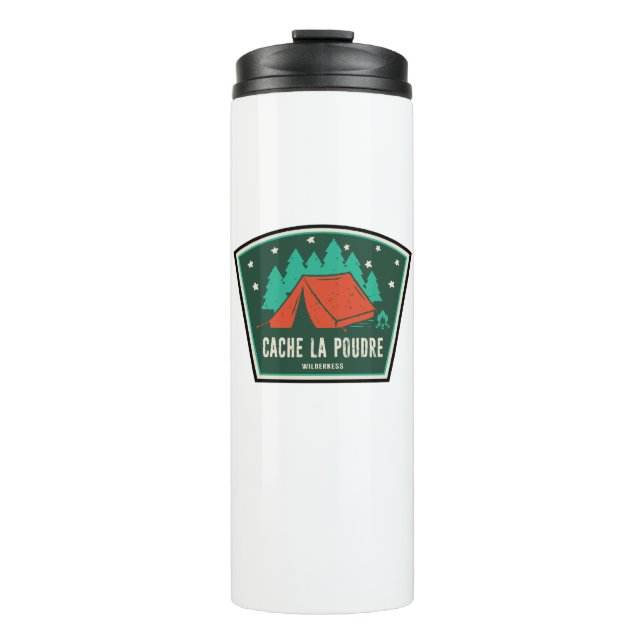 Cache La Poudre Wilderness Colorado Camping Thermal Tumbler (Front)