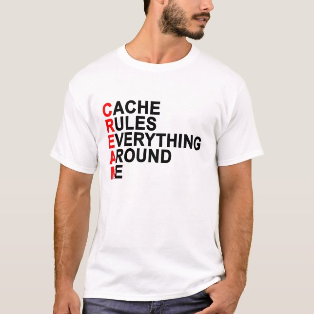 Cache Rules Everything Around Me CREAM T-Shirt (Front)