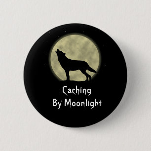 Caching By Moonlight Geocaching Swag Pin