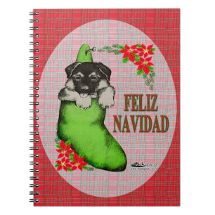 Cachorrito Feliz Navidad Notebook
