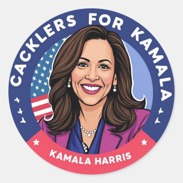 Cacklers For Kamala Classic Round Sticker (Front)
