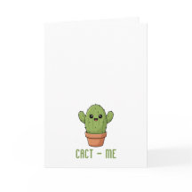 Cact-Us Funny Cactus Couple Pun Anniversary Gift