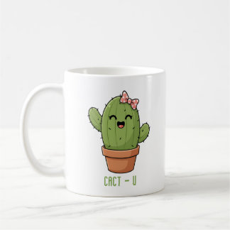 Cact-Us Funny Cactus Couple Pun Anniversary Gift Coffee Mug