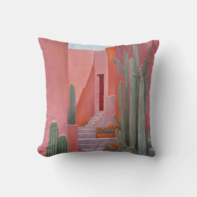 Cacti Ally Throw Pillow (Front)