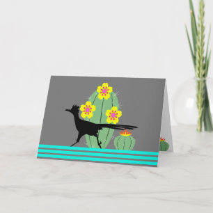 Cacti And Roadrunners Card