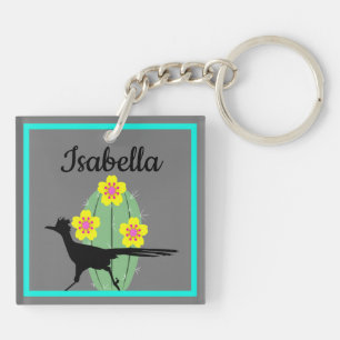 Cacti And Roadrunners Key Ring