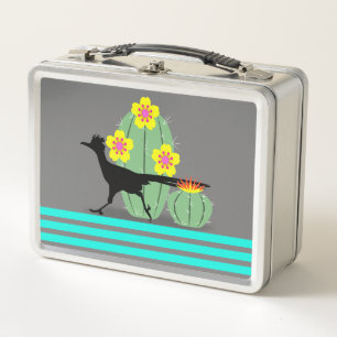 Cacti And Roadrunners Metal Lunch Box