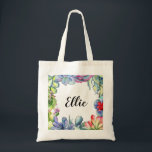 Cacti and succulents watercolor wedding tote bag<br><div class="desc">A modern and original design for this watercolor wedding suite: colourful cacti and succulents,  the good mix between a classical botanical design and a bold theme with desert plants. Perfect for all the cactus lovers!</div>