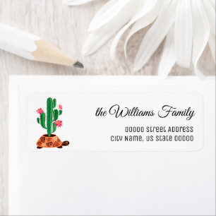 Cacti Cactus Watercolor Flower Return Address Label