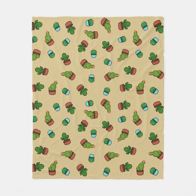 Cacti Cuties Throw Blanket (Front)