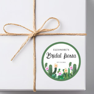 Cacti flowers  Bridal Fiesta  Classic Round Sticker