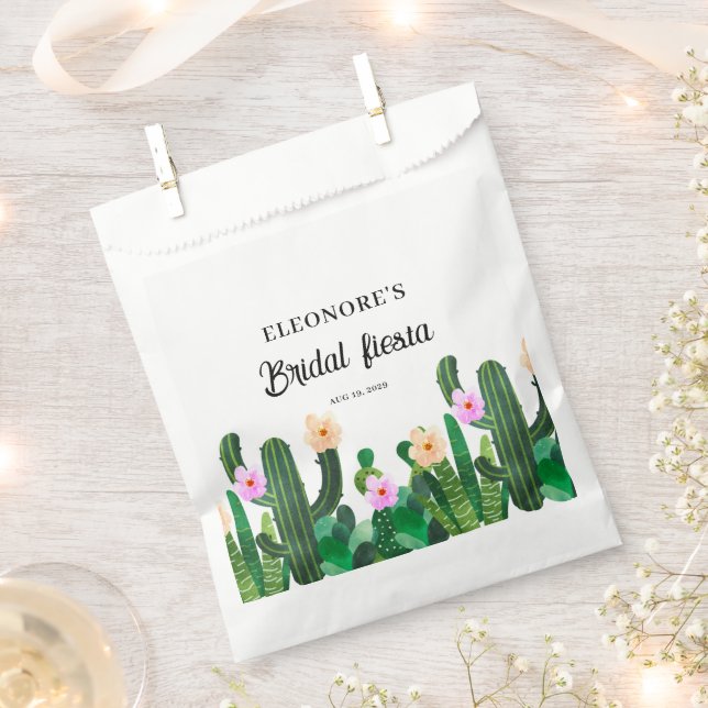 Cacti flowers  Bridal Fiesta  Favour Bag (Clipped)
