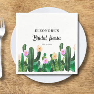 Cacti flowers Bridal Fiesta Napkin