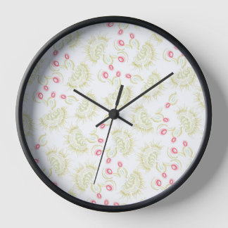 Cacti flowers clock