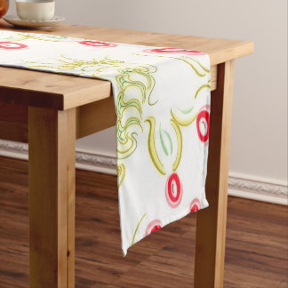 Cacti flowers short table runner