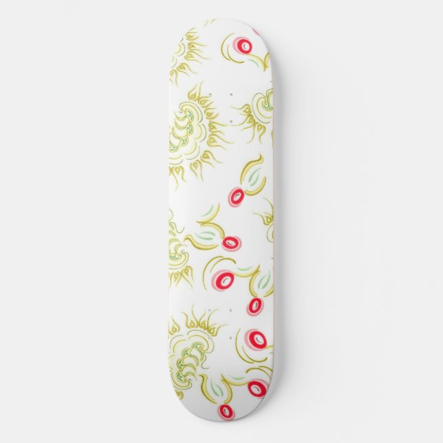 Cacti flowers skateboard (Front)