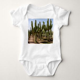 Cacti garden, tropical desert landscape. baby bodysuit