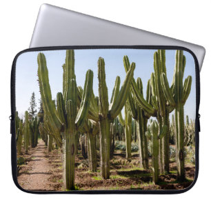 Cacti garden, tropical desert landscape. laptop sleeve